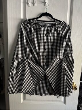 Black and White Gingham Women’s Skirt